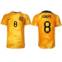 Echipament fotbal Olanda Cody Gakpo #8 Tricou Acasa Mondial 2022 maneca scurta